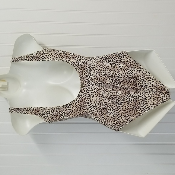 GHANDA Leopard Print One Piece Swimsuit Womens 8 - Picture 5 of 8